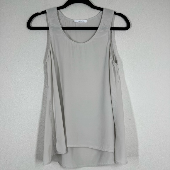 EVERLANE The Silk Tank Top Gray Lightweight Natural Earthy Size Medium - Picture 1 of 5
